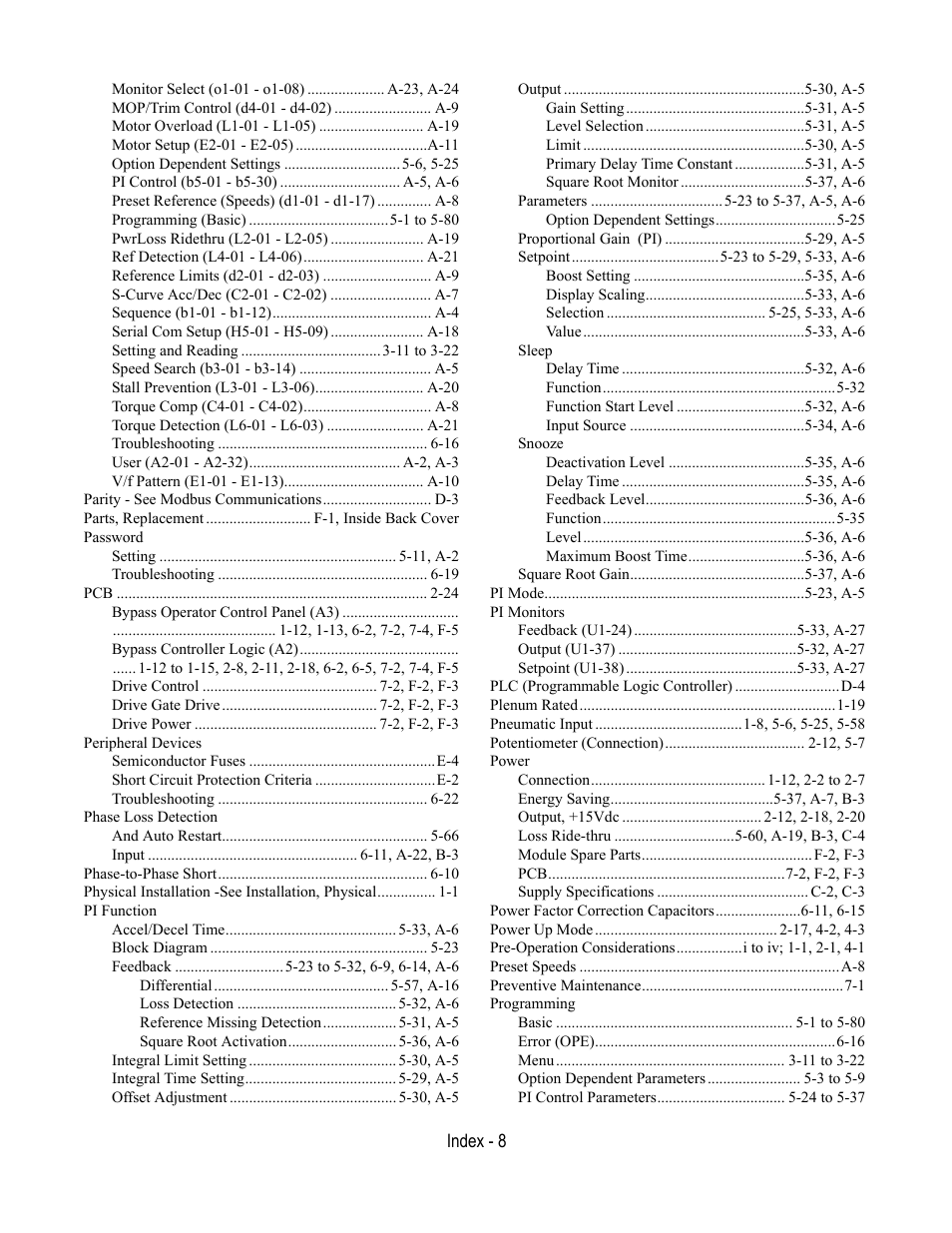 Yaskawa E7L Drive Bypass User Manual | Page 298 / 302