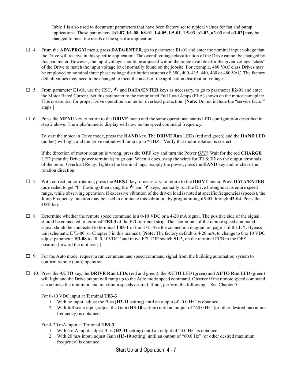 Yaskawa E7L Drive Bypass User Manual | Page 85 / 302