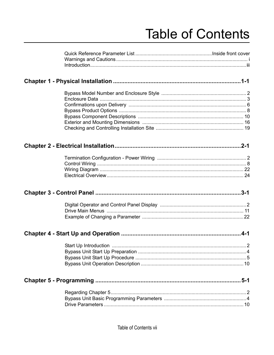 Yaskawa E7L Drive Bypass User Manual | Page 9 / 302