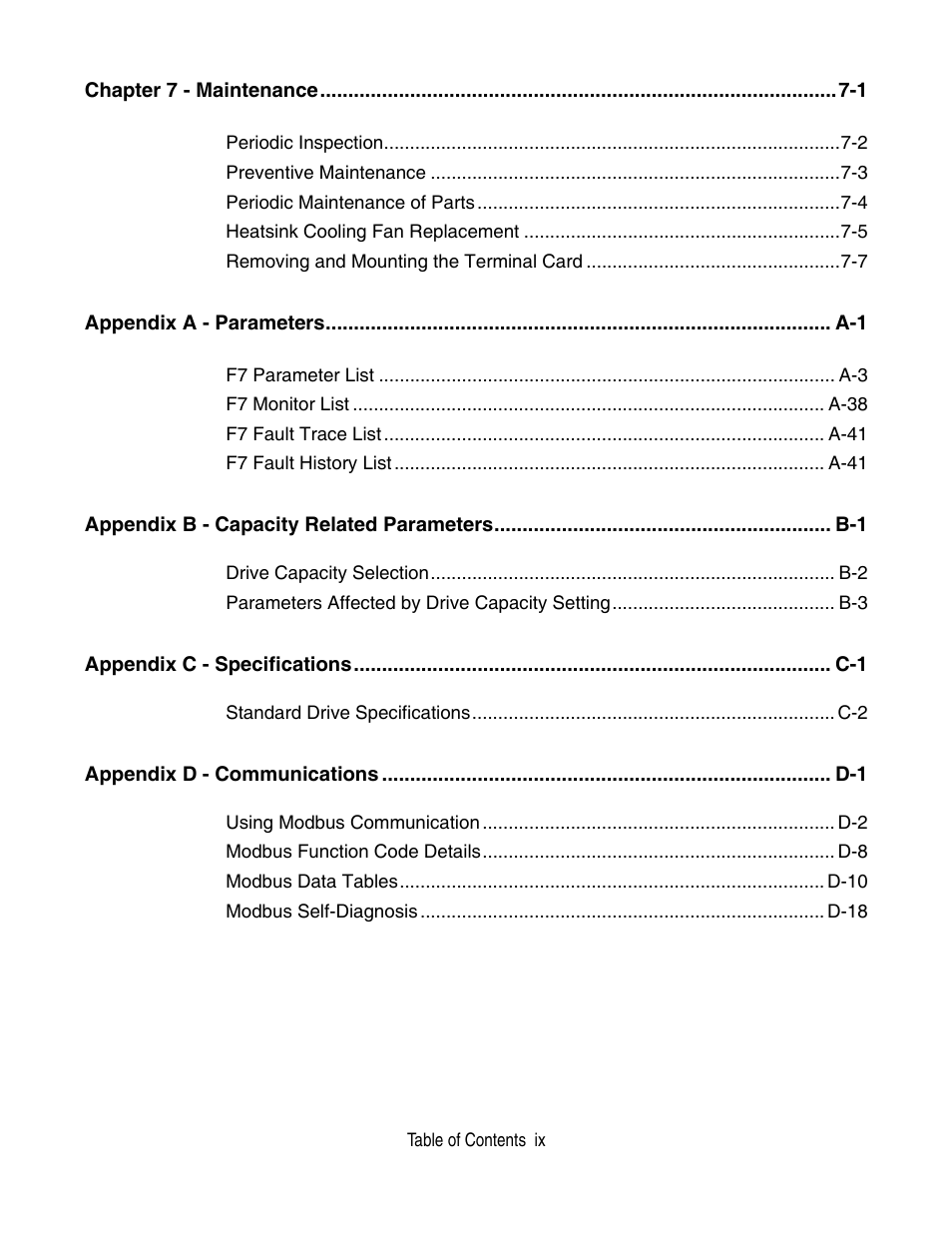 Yaskawa F7 Drive User Manual User Manual | Page 10 / 255
