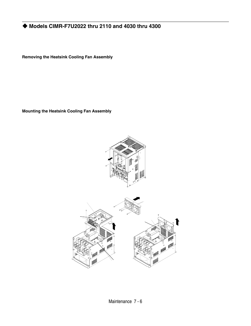 Maintenance 7 - 6 | Yaskawa F7 Drive User Manual User Manual | Page 163 / 255