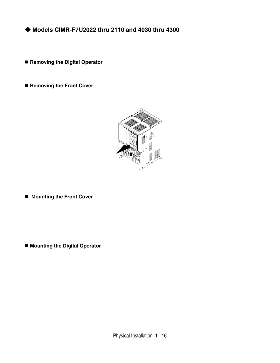 Yaskawa F7 Drive User Manual User Manual | Page 27 / 255