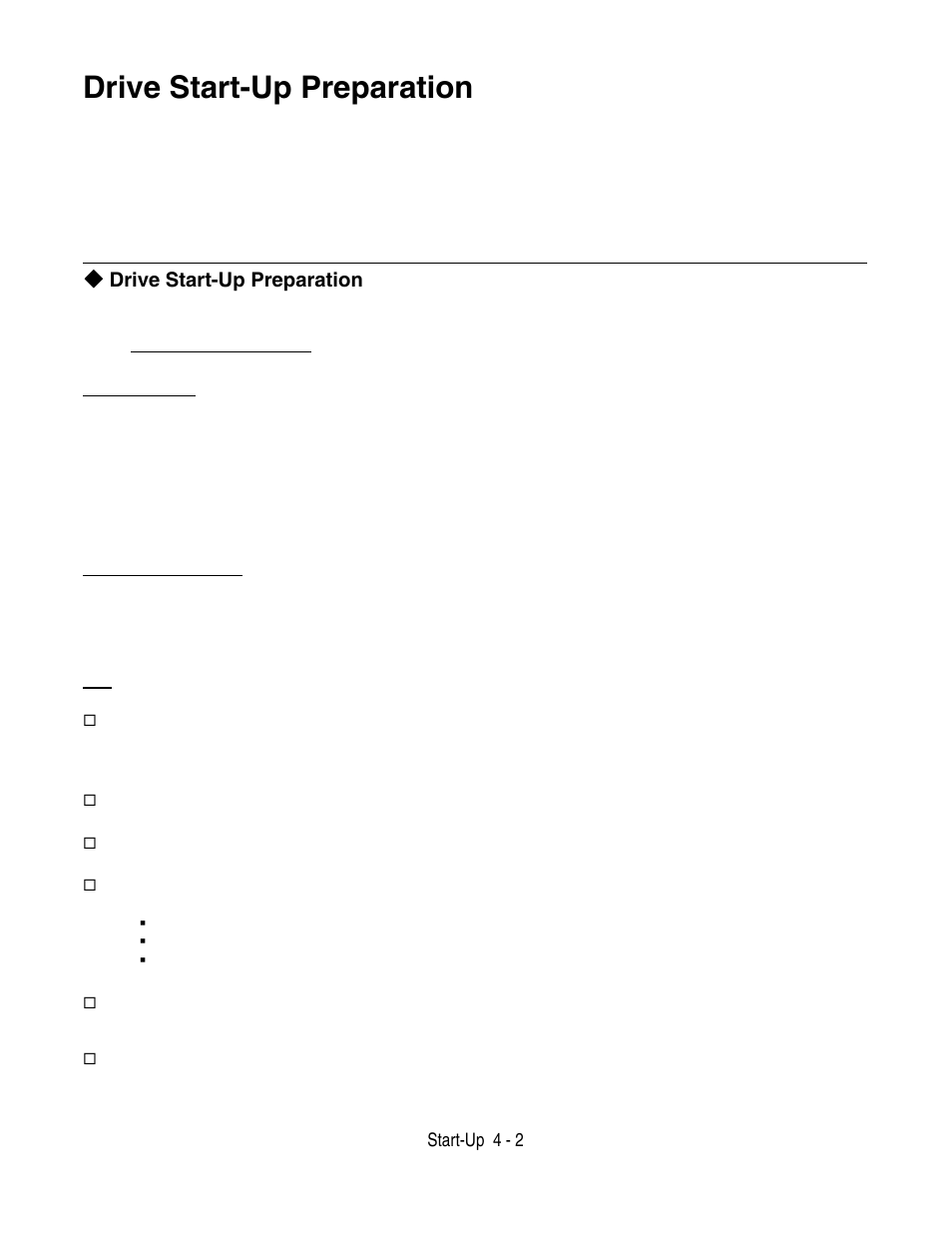 Drive start-up preparation, Drive start-up preparation -2 | Yaskawa F7 Drive User Manual User Manual | Page 87 / 255