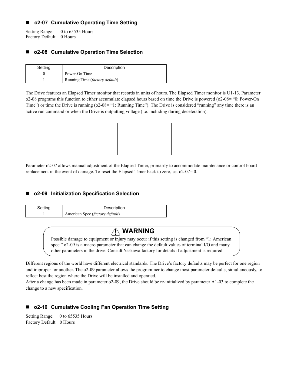 Warning, Programming 143 | Yaskawa F7 Drive Programming Manual User Manual | Page 151 / 202