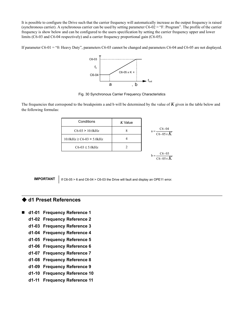 D1 preset references, Programming 37 | Yaskawa F7 Drive Programming Manual User Manual | Page 45 / 202