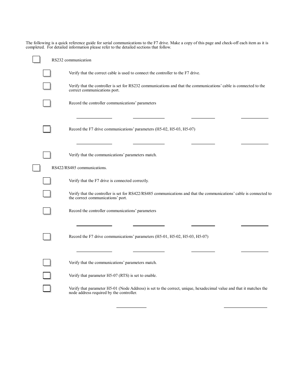 Verify communications, Verify communications -9, Connections 1-9 | Yaskawa F7 Modbus User Manual | Page 14 / 84