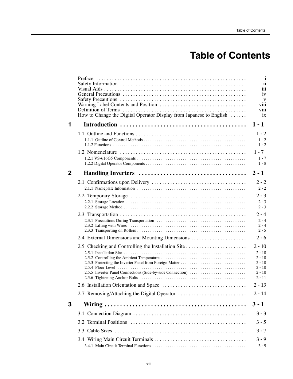 Yaskawa G5HHP Drive User Manual | Page 12 / 374