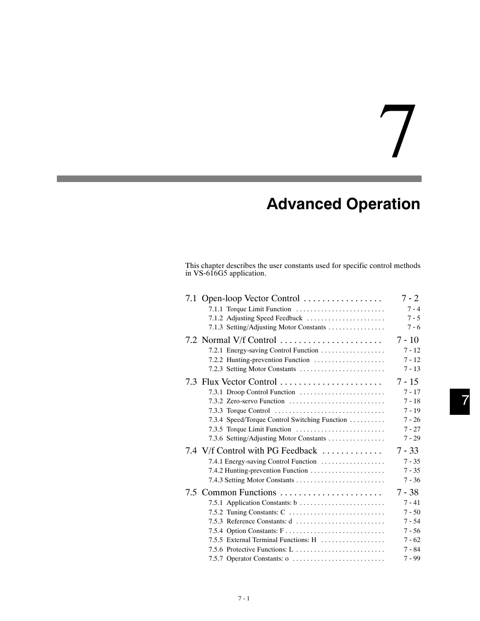 Advanced operation | Yaskawa G5HHP Drive User Manual | Page 165 / 374