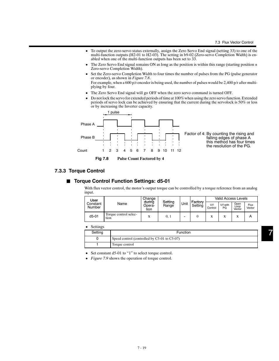 3 torque control, Torque control function settings: d5-01 | Yaskawa G5HHP Drive User Manual | Page 183 / 374