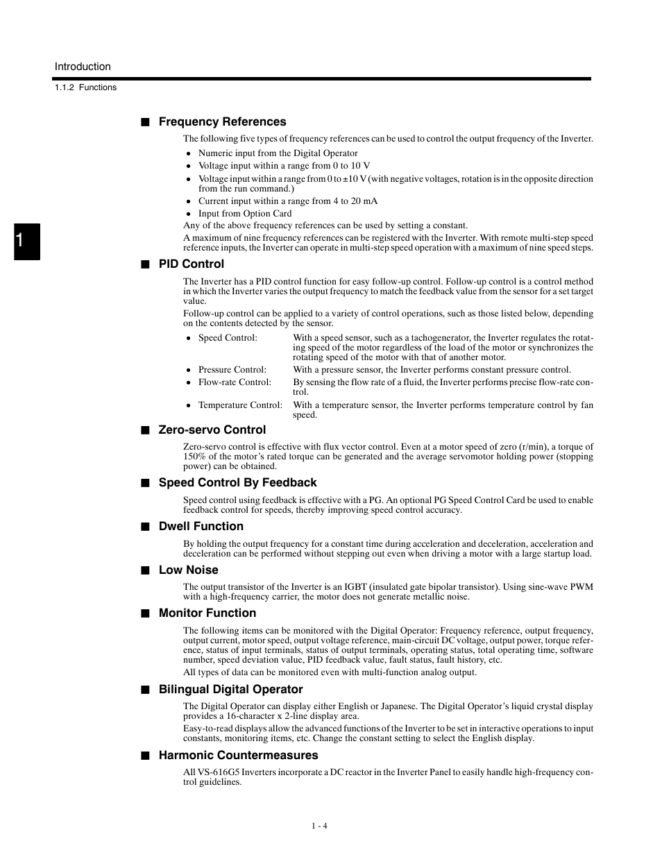 Yaskawa G5HHP Drive User Manual | Page 20 / 374
