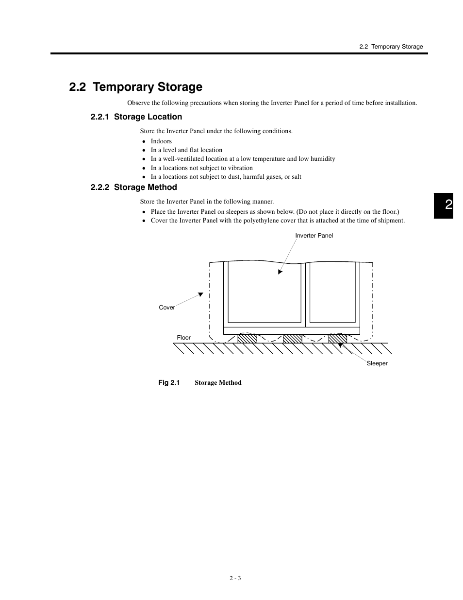 2 temporary storage, 1 storage location, 2 storage method | Yaskawa G5HHP Drive User Manual | Page 29 / 374