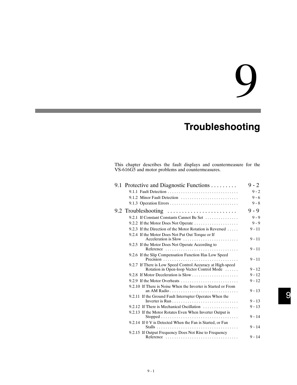 Troubleshooting | Yaskawa G5HHP Drive User Manual | Page 311 / 374