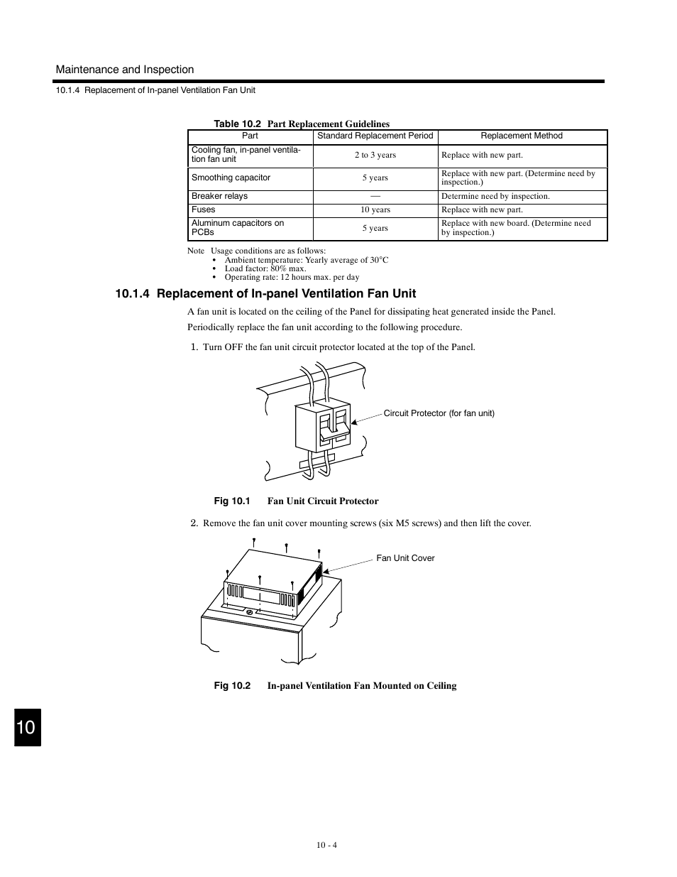 4 replacement of in-panel ventilation fan unit | Yaskawa G5HHP Drive User Manual | Page 328 / 374