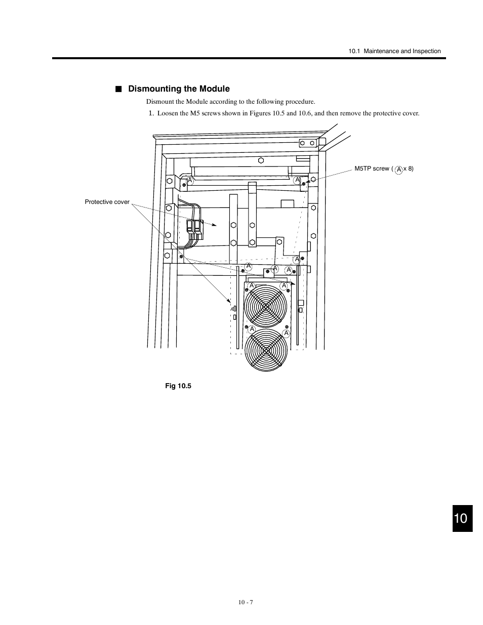 Dismounting the module | Yaskawa G5HHP Drive User Manual | Page 331 / 374