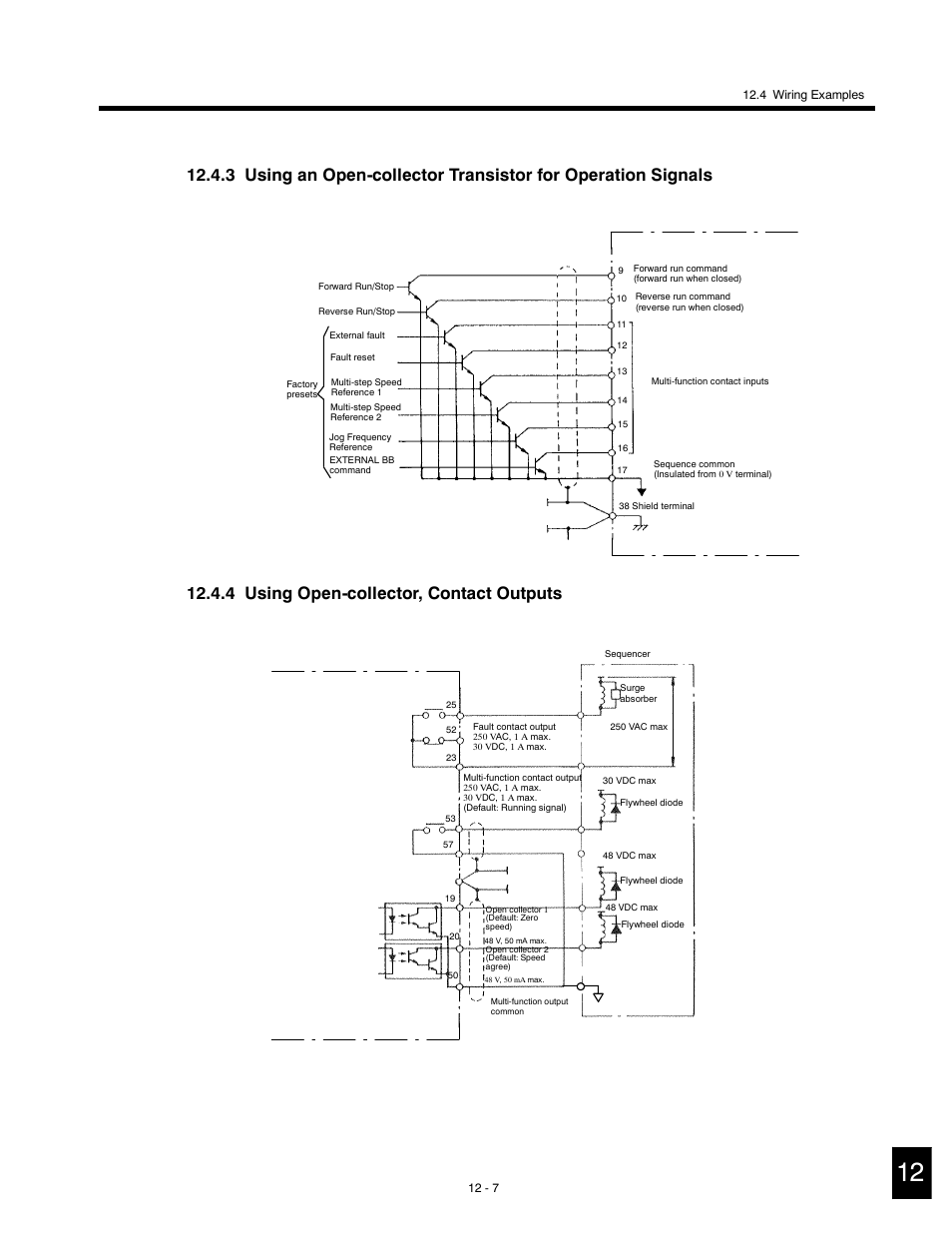 4 using open-collector, contact outputs | Yaskawa G5HHP Drive User Manual | Page 355 / 374