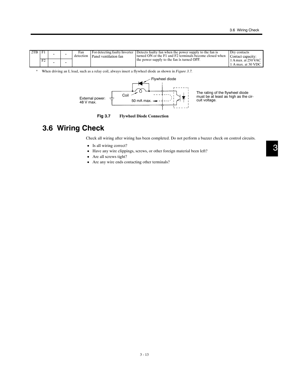 6 wiring check | Yaskawa G5HHP Drive User Manual | Page 53 / 374