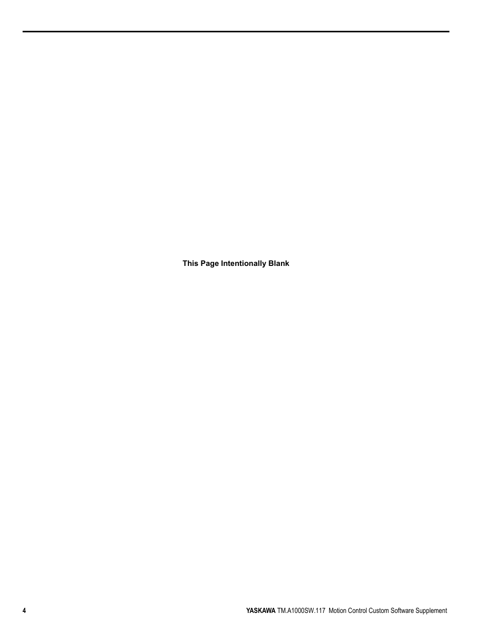 Yaskawa AC Drive - A1000 Motion Control Custom User Manual | Page 4 / 44