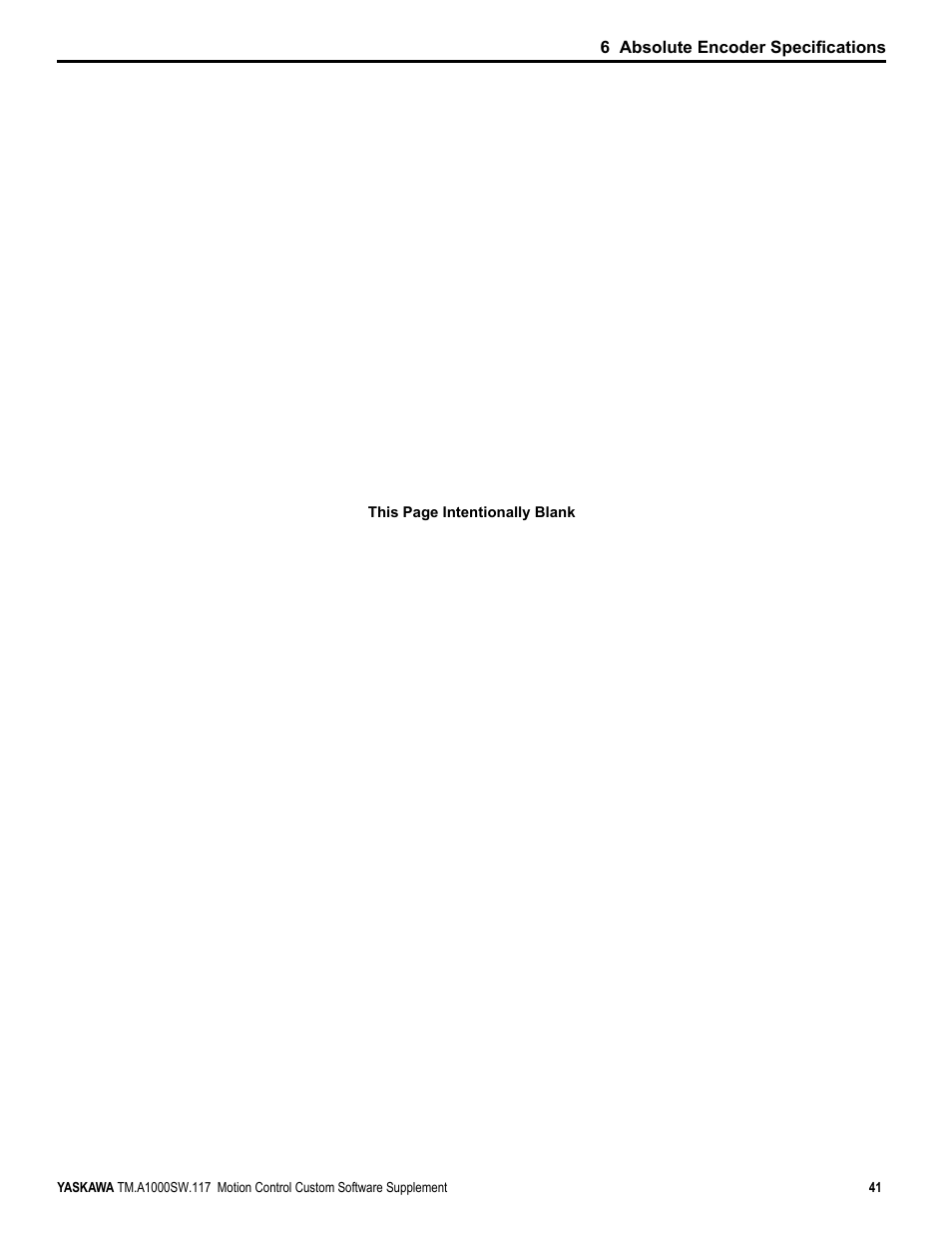 Yaskawa AC Drive - A1000 Motion Control Custom User Manual | Page 41 / 44