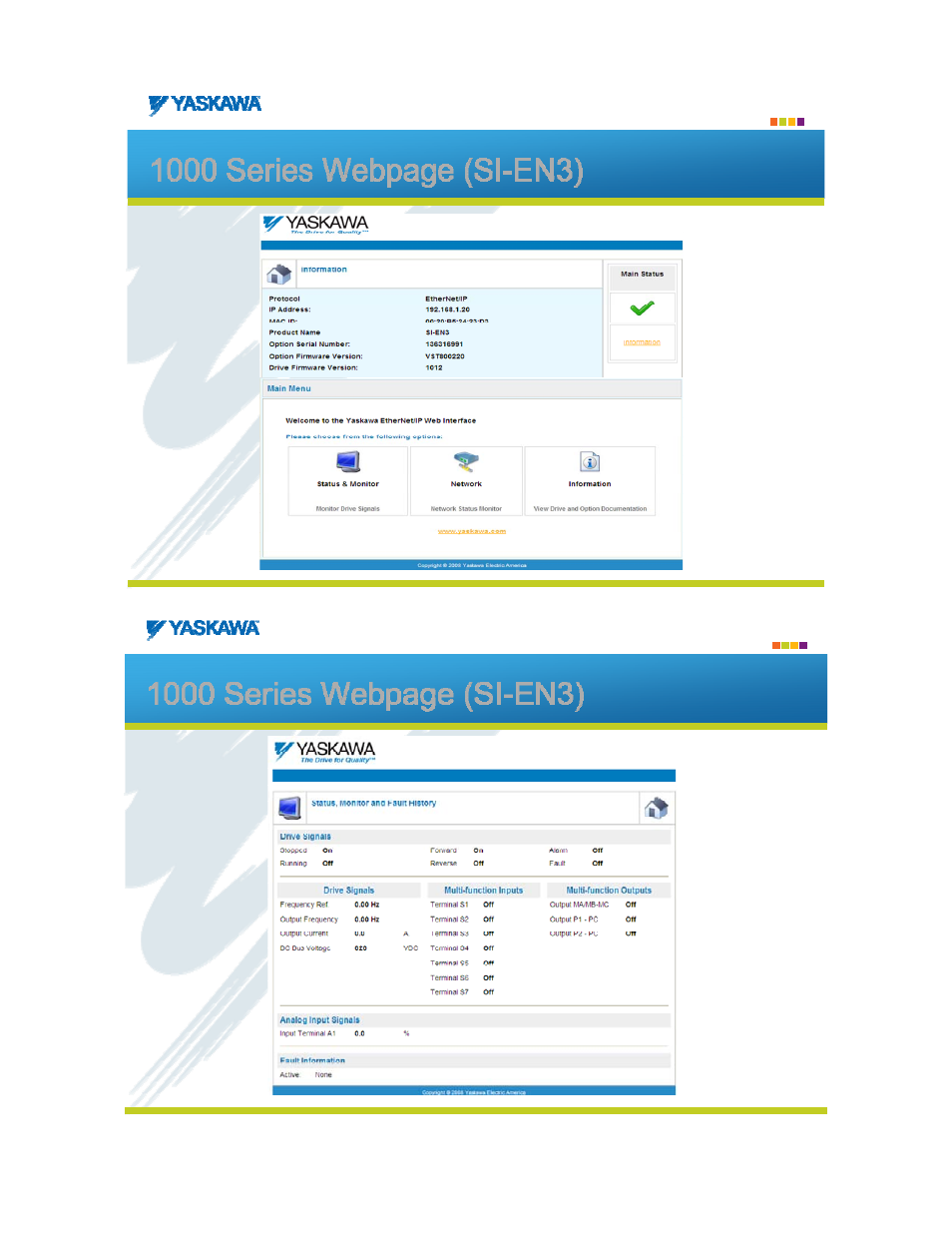 Yaskawa SI-EN3 EtherNet/IP User Manual | Page 7 / 8