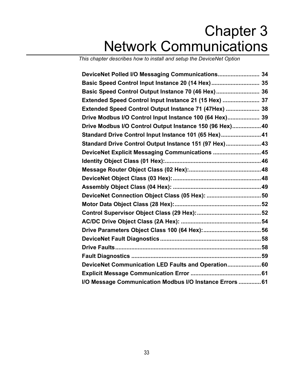 Chapter 3 network communications | Yaskawa DeviceNet Option Card CM059 User Manual | Page 33 / 70