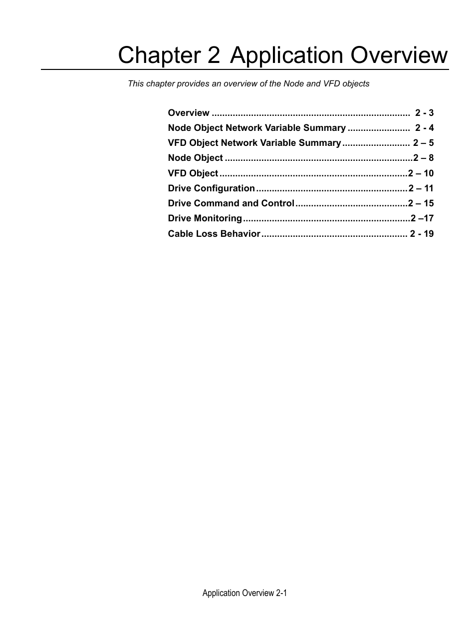 Chapter 2 application overview | Yaskawa LonWorks Option Card CM048 User Manual | Page 19 / 50