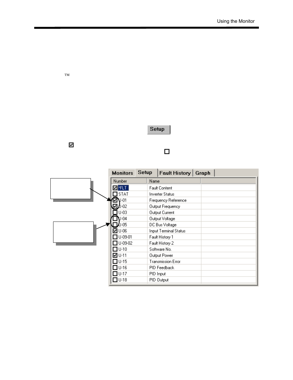 Using the monitor | Yaskawa DriveWizard AC Drive User Manual | Page 100 / 154