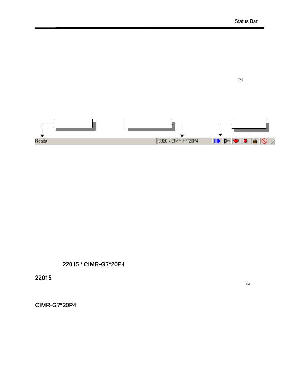 Status bar | Yaskawa DriveWizard AC Drive User Manual | Page 87 / 154