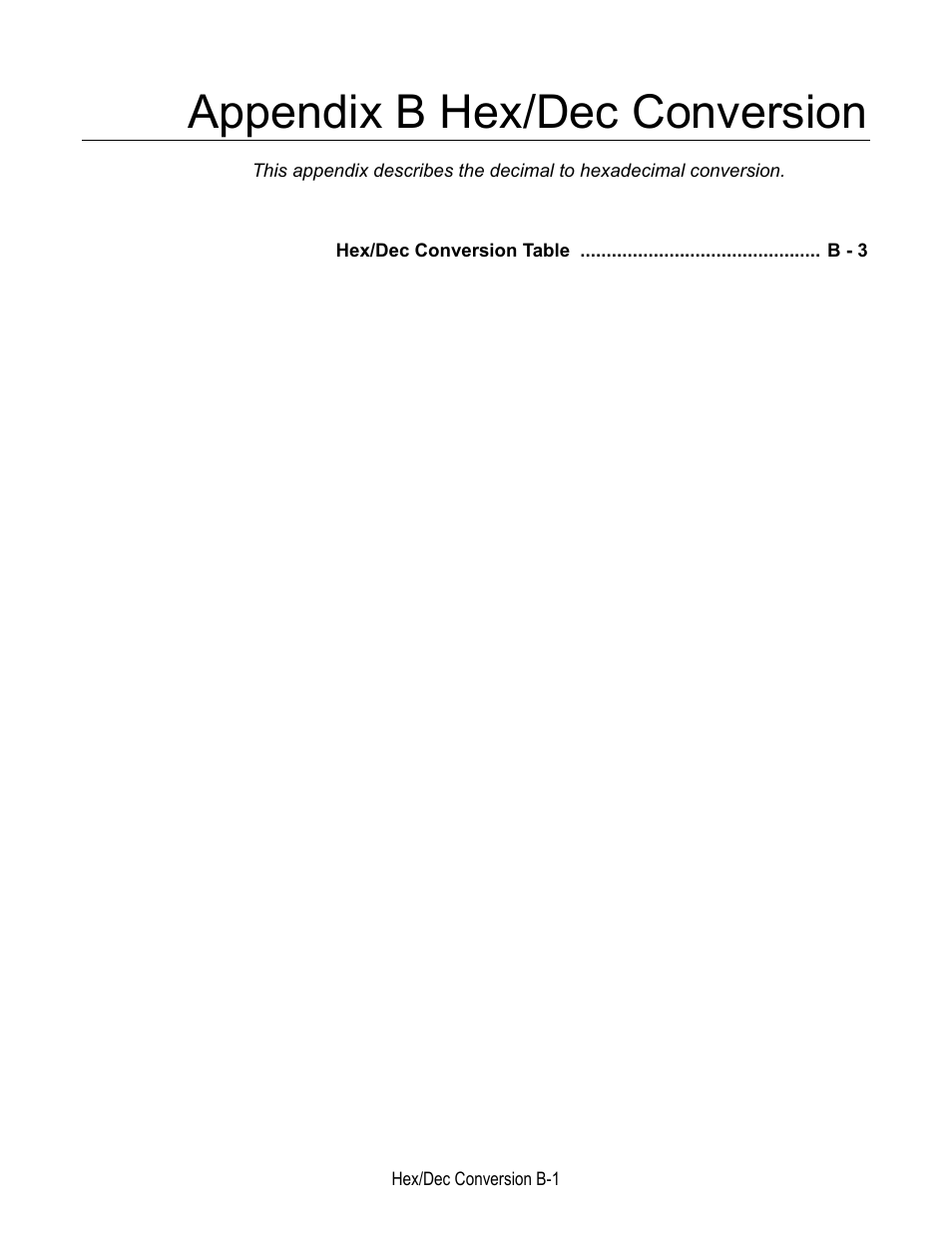 Appendix b hex/dec conversion | Yaskawa E7 Apogee FLN User Manual | Page 53 / 57