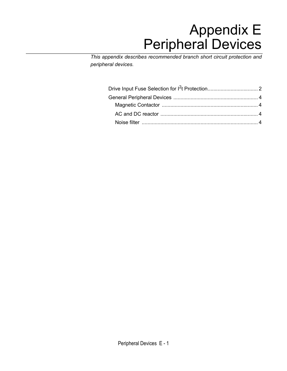 Appendix e peripheral devices | Yaskawa E7B Drive Bypass User Manual | Page 287 / 306