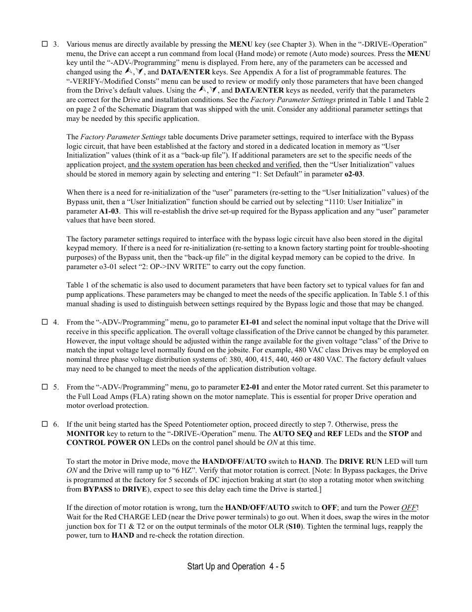 Yaskawa E7B Drive Bypass User Manual | Page 87 / 306