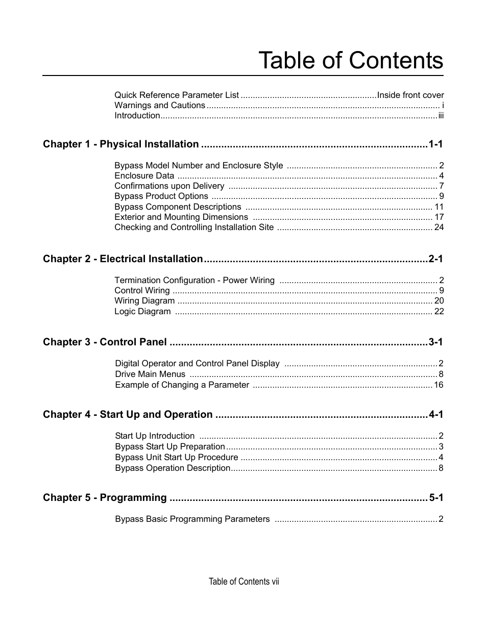 Yaskawa E7B Drive Bypass User Manual | Page 9 / 306