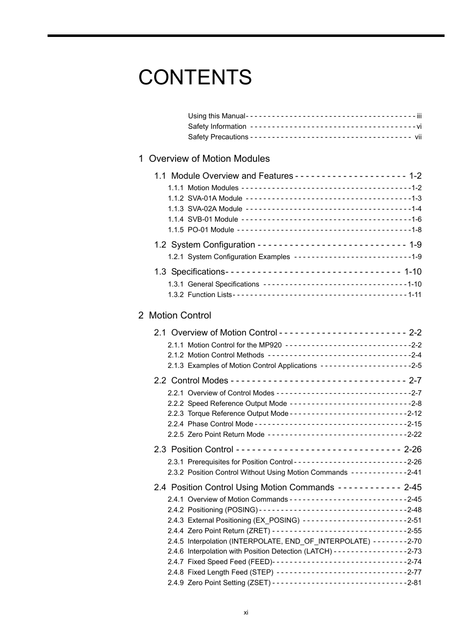 Yaskawa MP920 Motion Module User Manual | Page 11 / 450