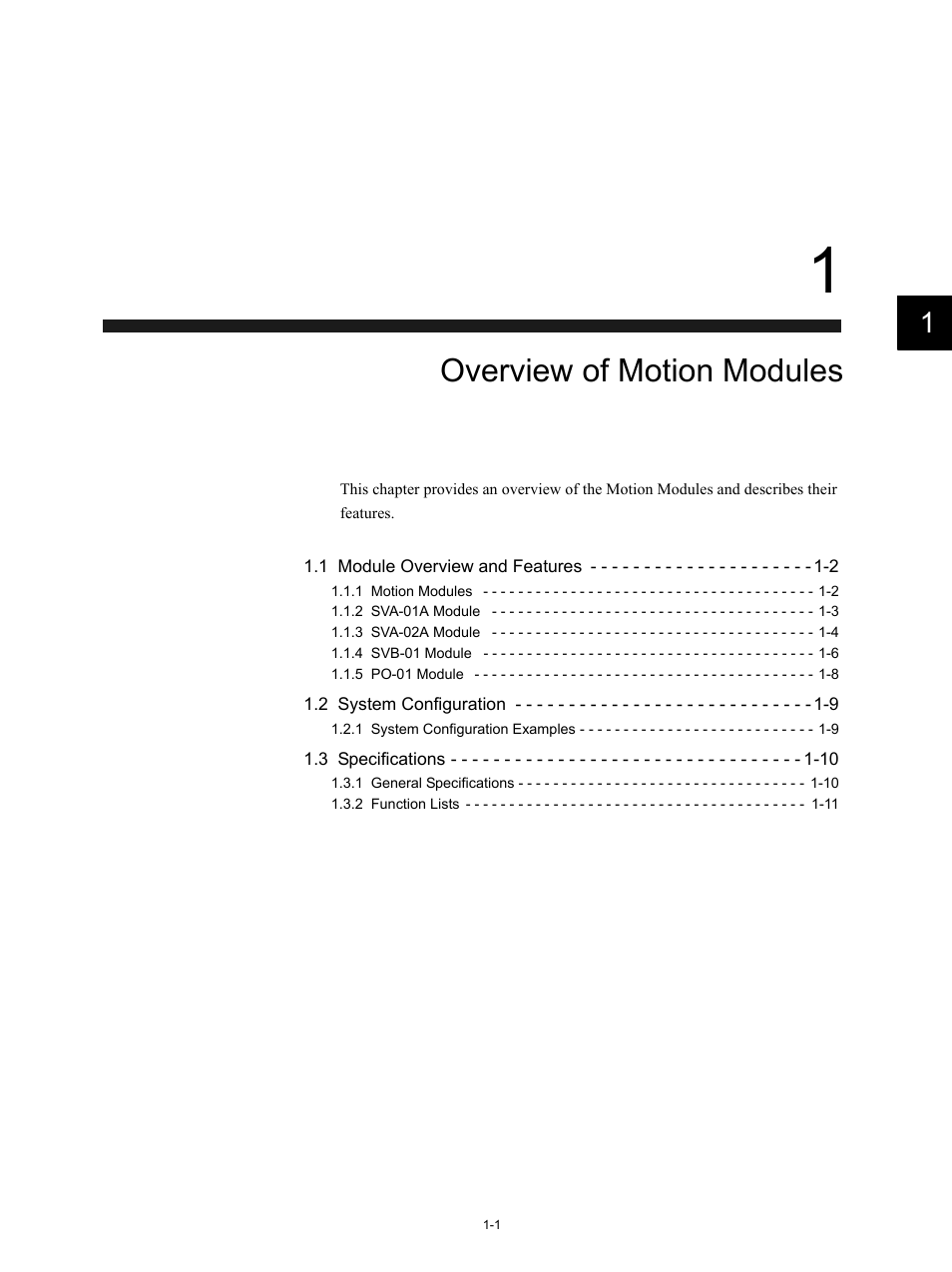 1 overview of motion modules, Overview of motion modules | Yaskawa MP920 Motion Module User Manual | Page 15 / 450