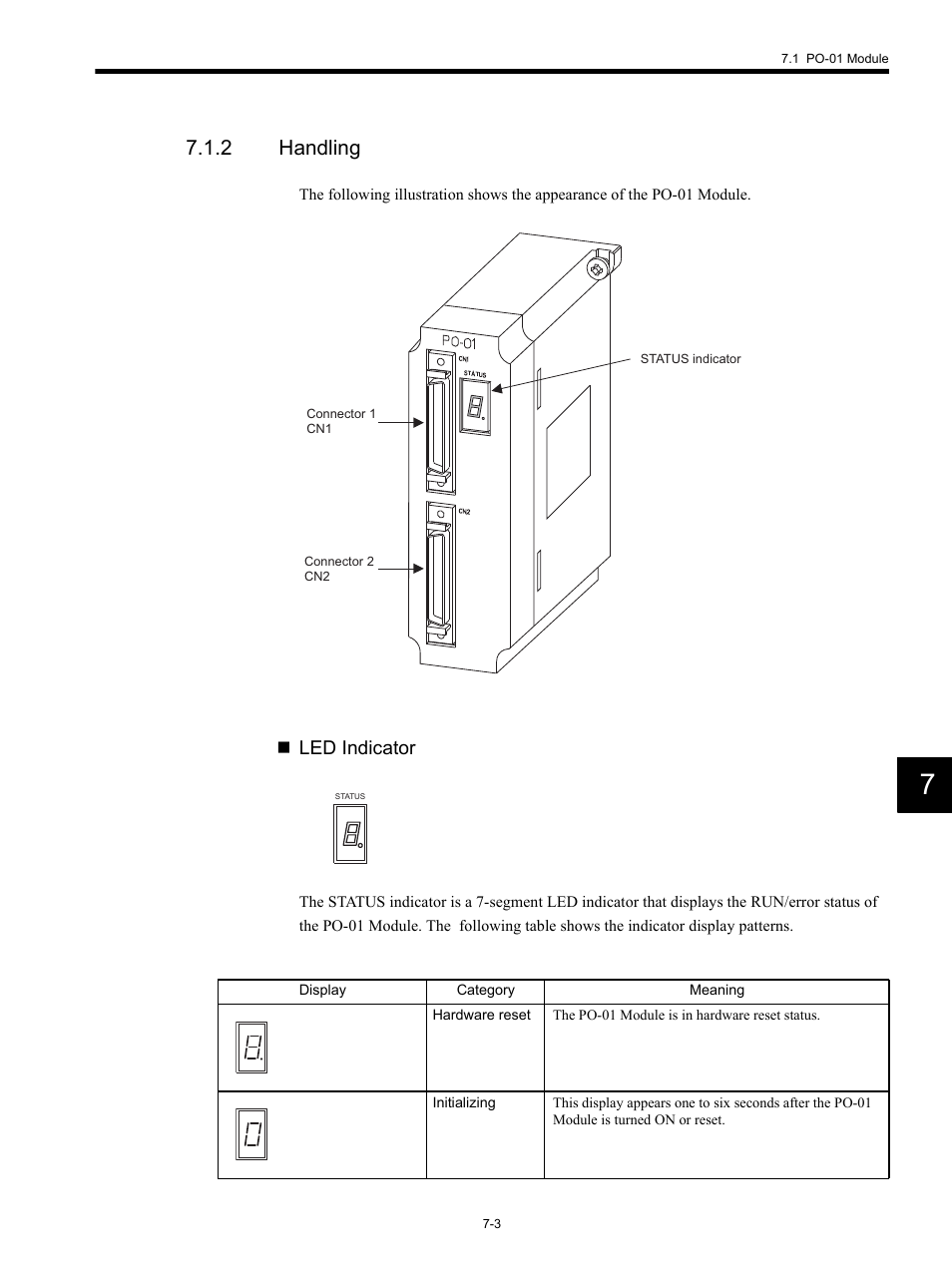 2 handling, Led indicator | Yaskawa MP920 Motion Module User Manual | Page 305 / 450
