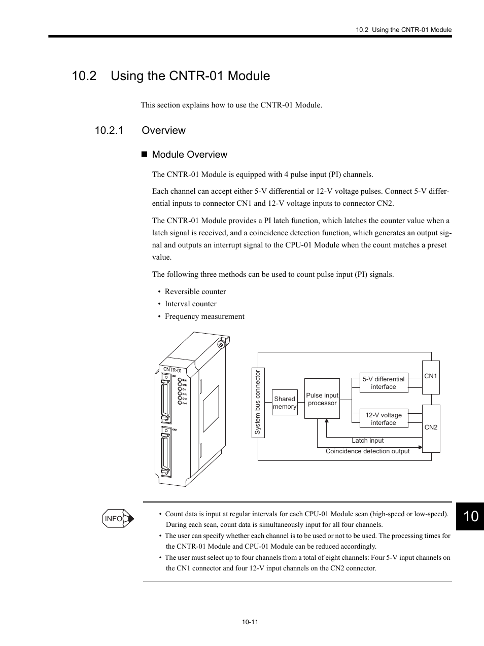 2 using the cntr-01 module, 1 overview, Module overview | Yaskawa MP920 Motion Module User Manual | Page 412 / 450