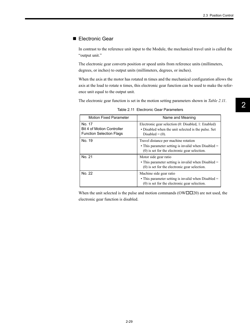 Electronic gear | Yaskawa MP920 Motion Module User Manual | Page 55 / 450