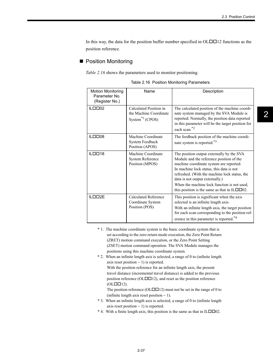 Position monitoring | Yaskawa MP920 Motion Module User Manual | Page 63 / 450