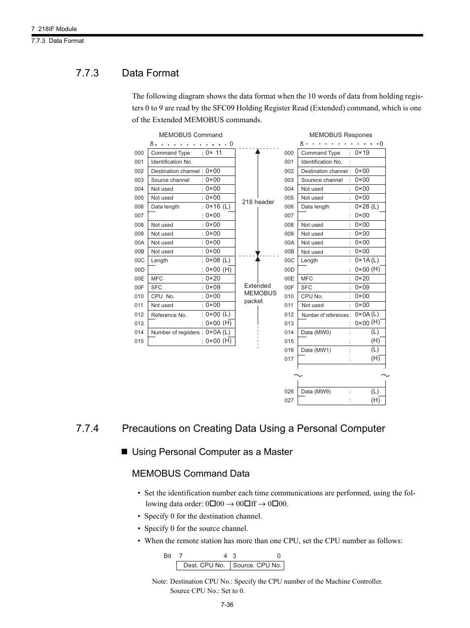 3 data format | Yaskawa MP920 Communications Module User Manual | Page 182 / 337