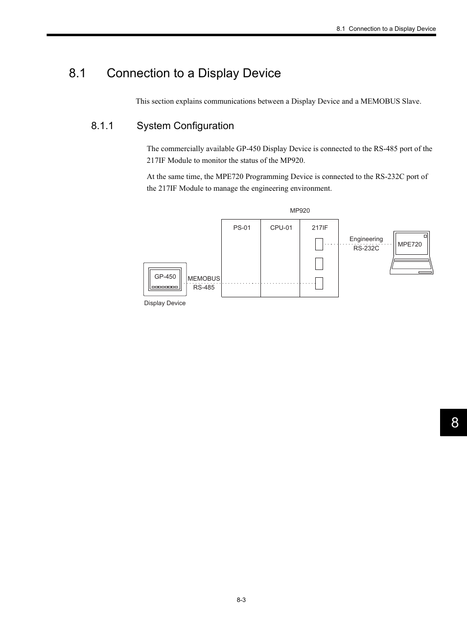 1 connection to a display device, 1 system configuration | Yaskawa MP920 Communications Module User Manual | Page 194 / 337