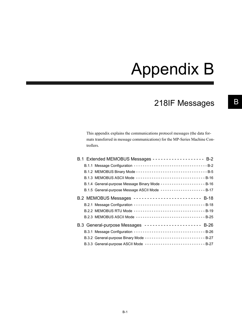 Appendix b 218if messages, Appendix b, 218if messages | Yaskawa MP920 Communications Module User Manual | Page 250 / 337