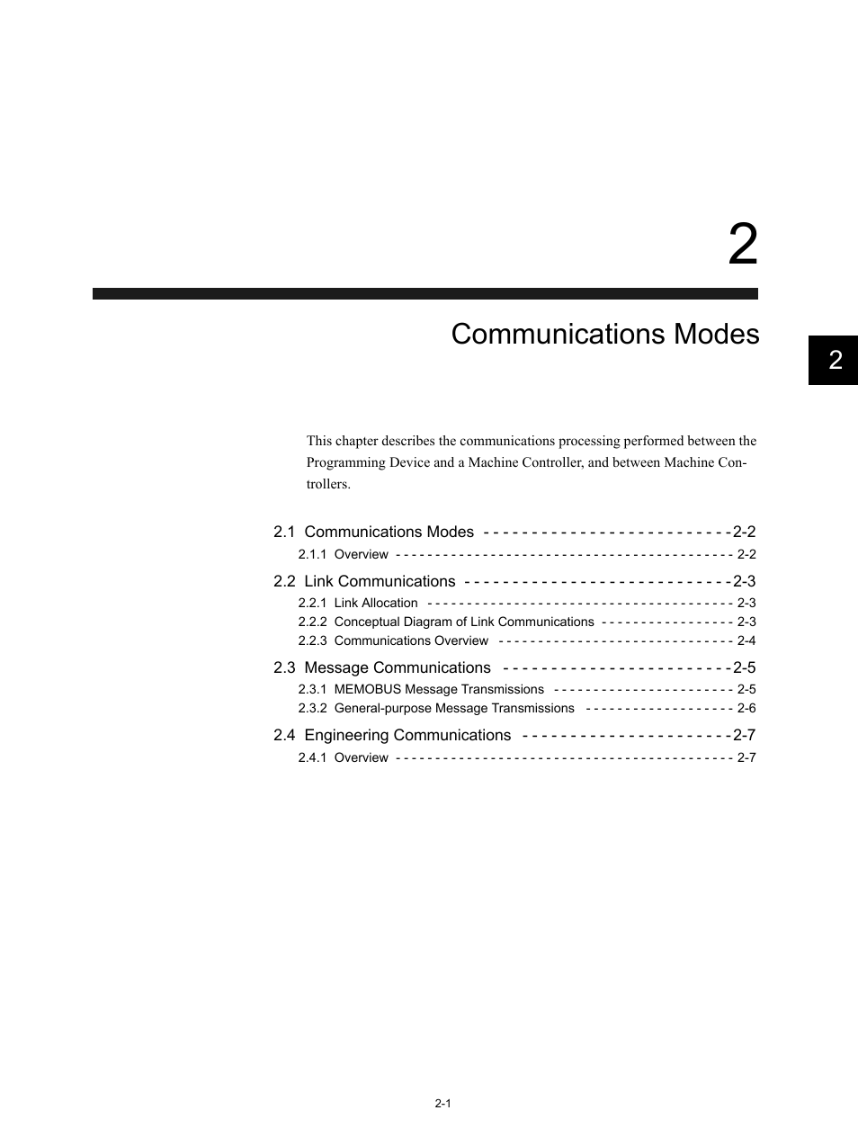 2 communications modes, Communications modes | Yaskawa MP920 Communications Module User Manual | Page 26 / 337