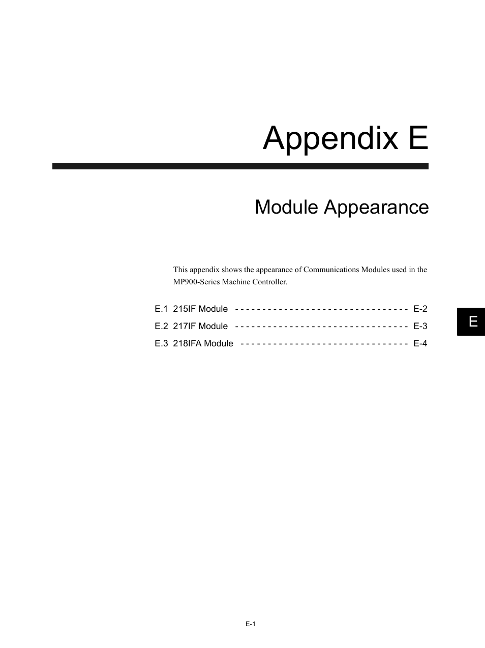 Appendix e module appearance, Appendix e, Module appearance | Yaskawa MP920 Communications Module User Manual | Page 330 / 337