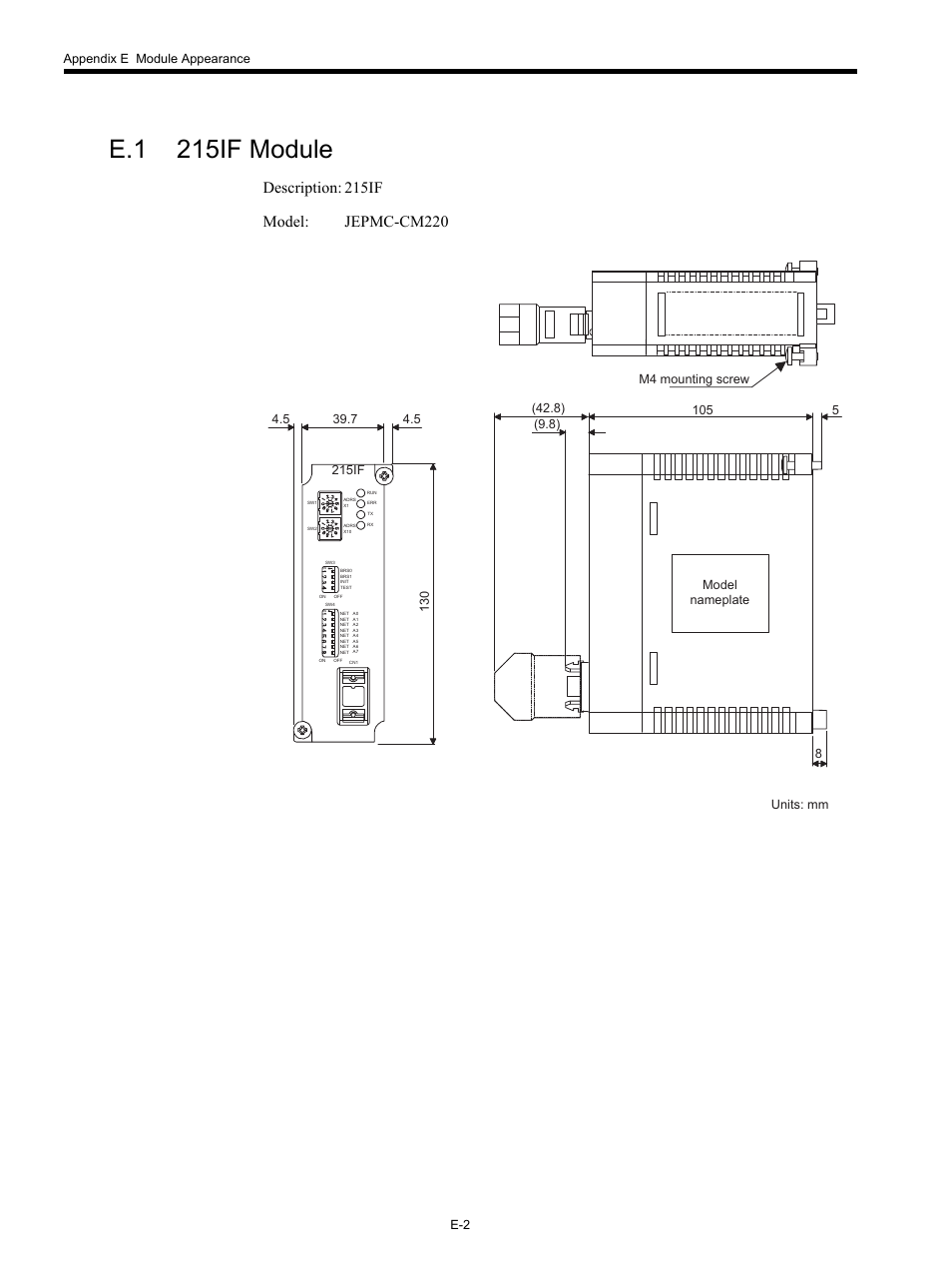 E.1 215if module | Yaskawa MP920 Communications Module User Manual | Page 331 / 337