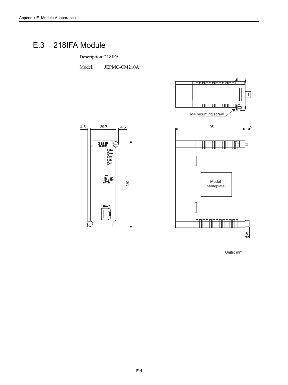 E.3 218ifa module | Yaskawa MP920 Communications Module User Manual | Page 333 / 337