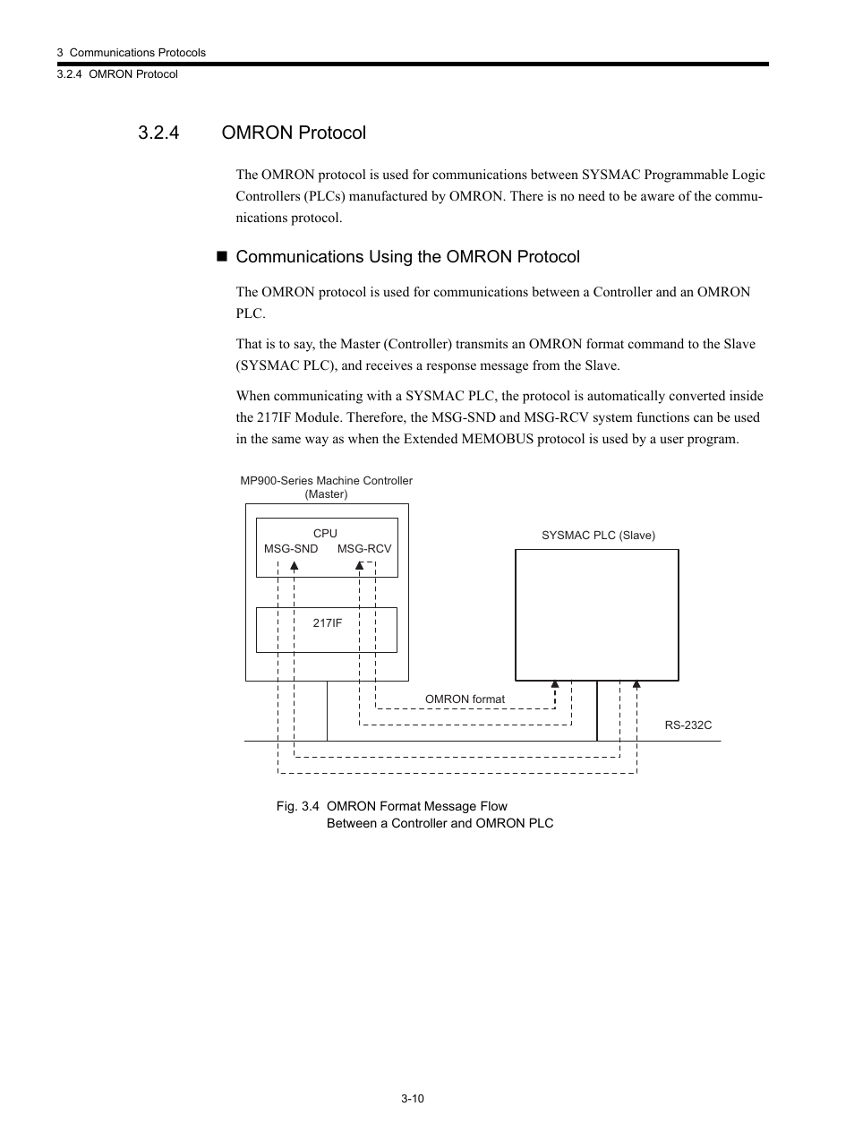 4 omron protocol, Communications using the omron protocol | Yaskawa MP920 Communications Module User Manual | Page 42 / 337