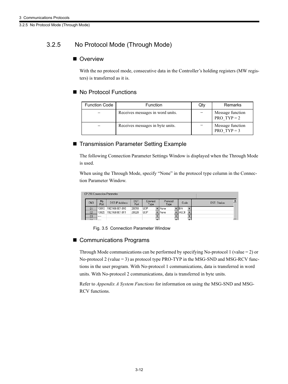 5 no protocol mode (through mode) | Yaskawa MP920 Communications Module User Manual | Page 44 / 337