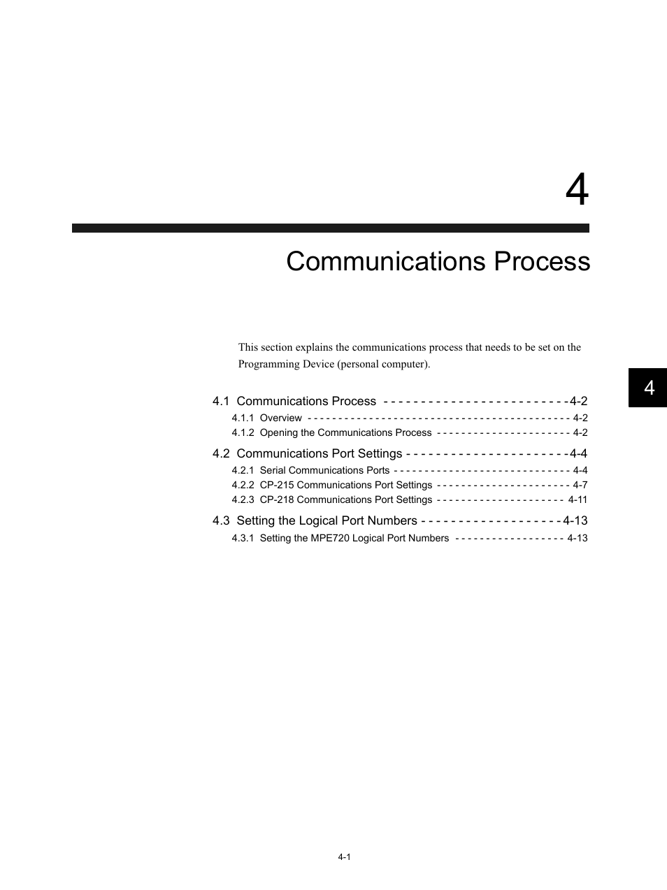 4 communications process, Communications process | Yaskawa MP920 Communications Module User Manual | Page 49 / 337