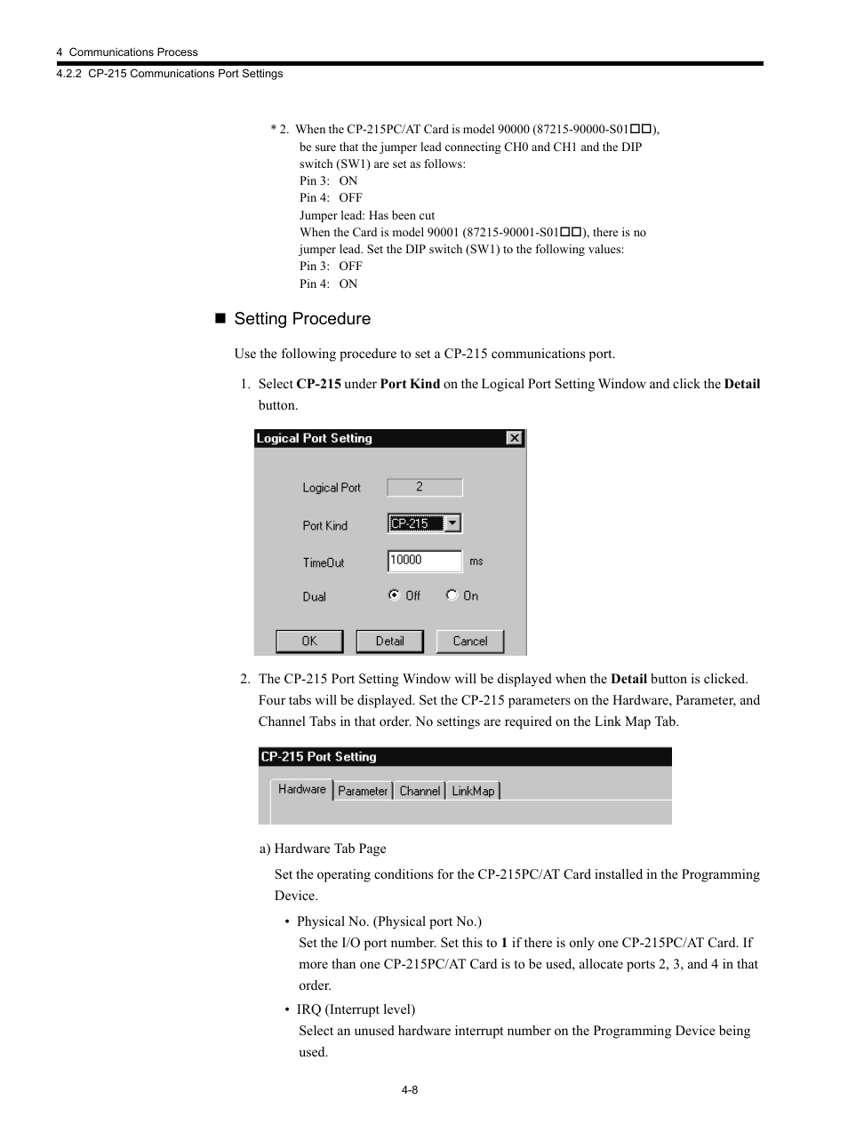 Setting procedure | Yaskawa MP920 Communications Module User Manual | Page 56 / 337