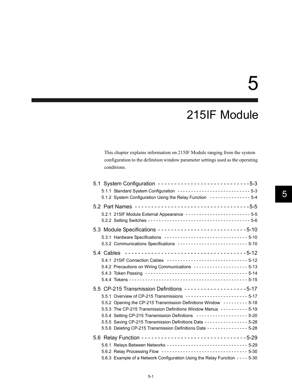 5 215if module, 215if module | Yaskawa MP920 Communications Module User Manual | Page 62 / 337