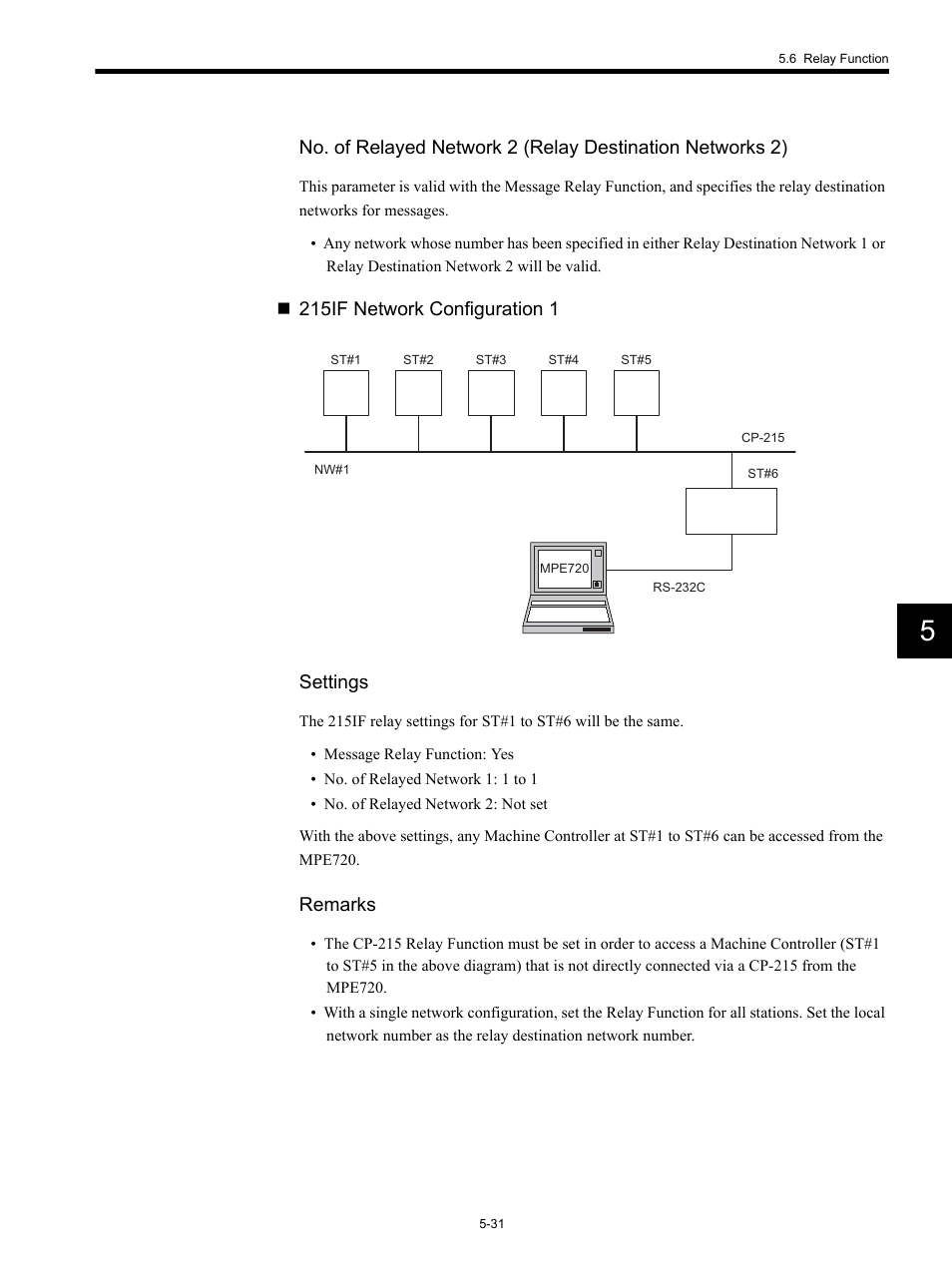 215if network configuration 1 settings, Remarks | Yaskawa MP920 Communications Module User Manual | Page 92 / 337